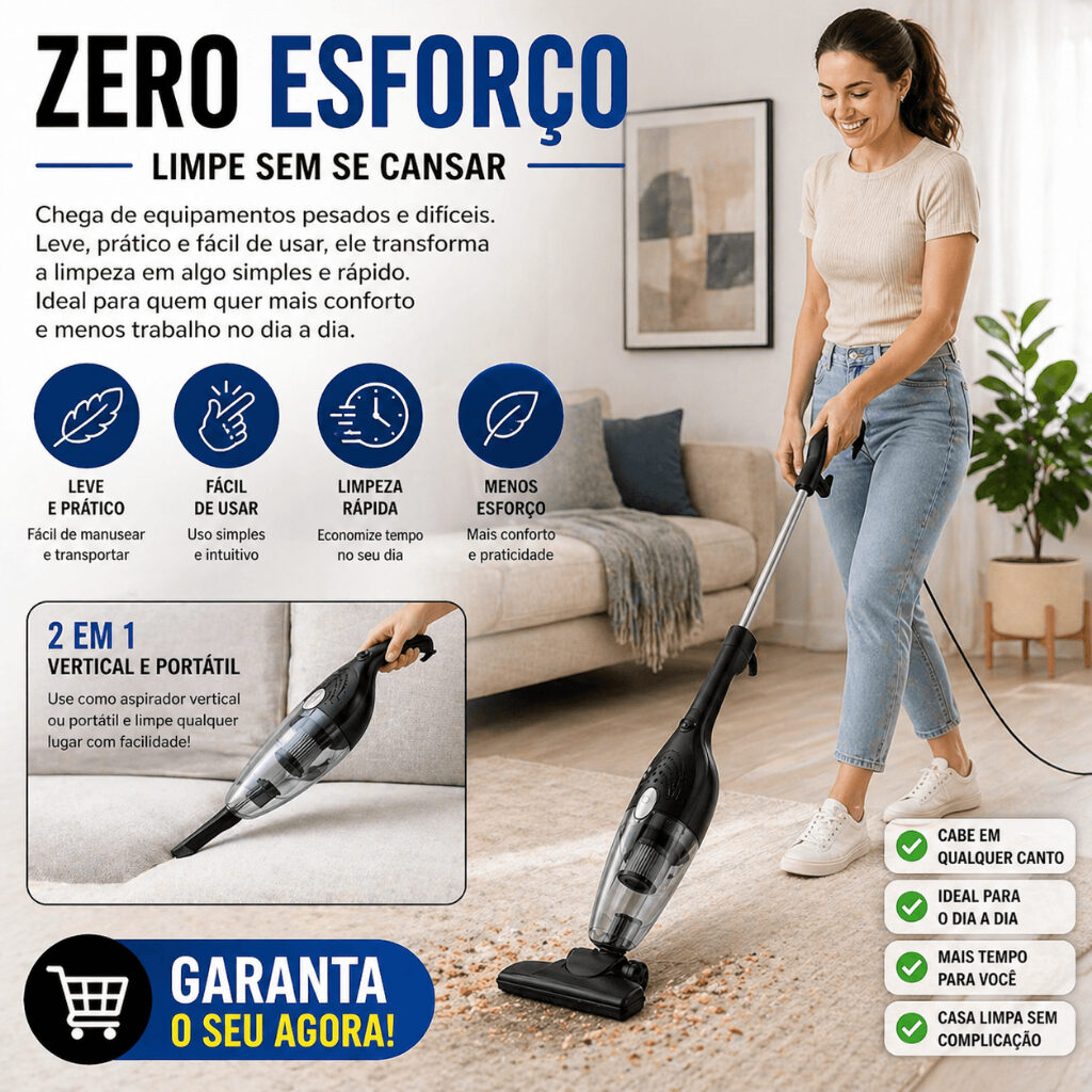 Aspirador Elétrico Portátil 2 em 1 — 220V, foto 3