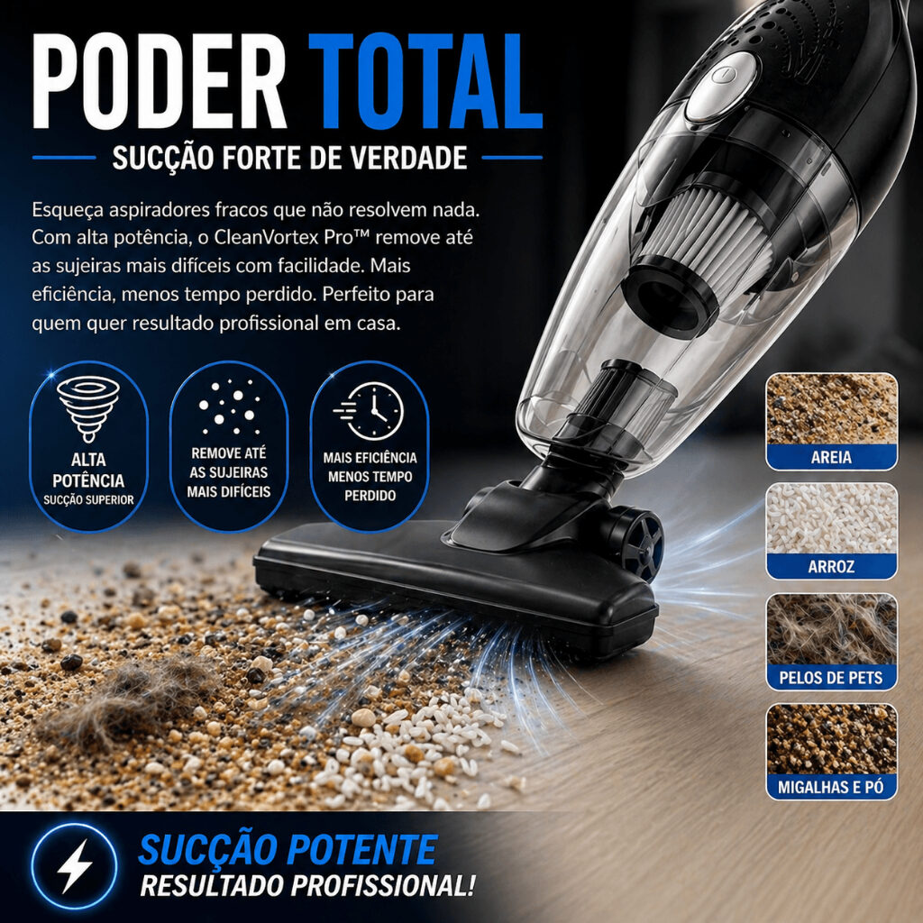 Aspirador Elétrico Portátil 2 em 1 — 220V, foto 5