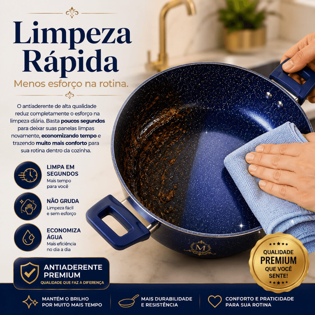 Conjunto de Panelas Antiaderente 9 Peças Azul, foto 8