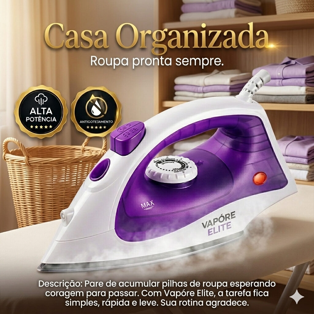 Ferro de Passar a Vapor 127V 1500W, foto 3