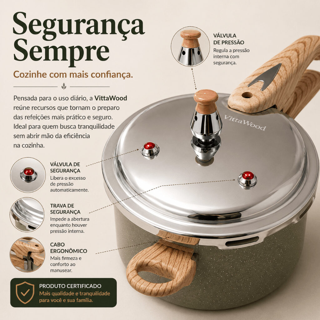 Panela de Pressão Max Chef Wood 4,2 L, foto 5